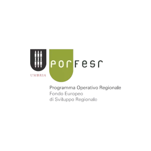 Logo del POR FESR Umbria, programma operativo regionale per lo sviluppo.
